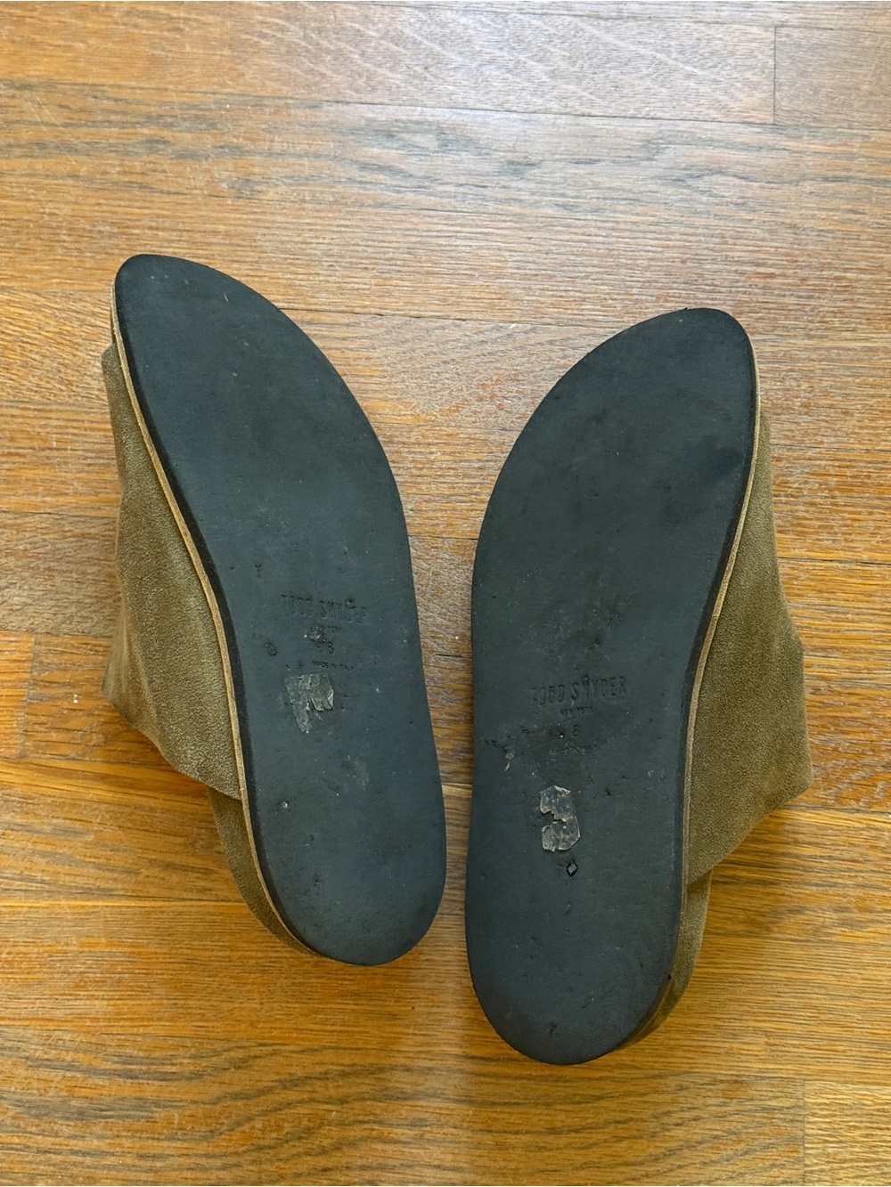 Todd Snyder Double-Strap Suede Slide Sandals - Picture 6 of 6